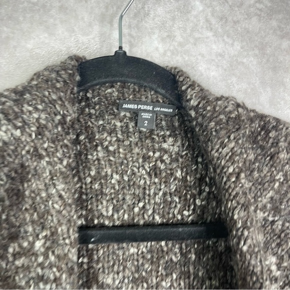 James Perse Wool Camel Mohair Open Knit Sweater Cardigan Women's Size 2 M - Picture 3 of 7